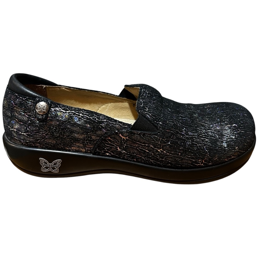 Alegria Keli Anti Slip Leather Clogs Slip On Totally Cellular Metallic 41/10.5 - Picture 2 of 12
